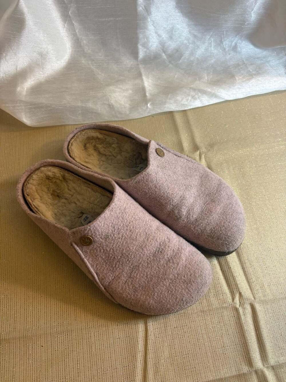 Birkenstock Zermatt Shearling Mauve Wool Felt Slippers - Picture 4 of 6